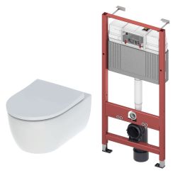 Set cuvette de WC Geberit iCon 503.233.00.1, châssis encastré Tece Base 9400407