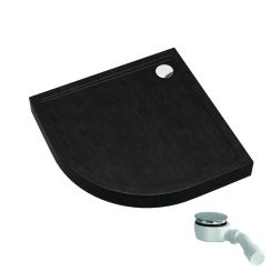 Schedpol Competia New Black Stone receveur de douche semi-circulaire 80x80 cm noir 3.4633/C/ST