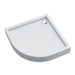 Schedpol Medium White Stone receveur de douche semi-circulaire 90x90 cm blanc 3.4734/B/ST
