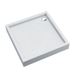 Schedpol Medium White Stone receveur de douche carré 90x90 cm blanc 3.4731/B/ST
