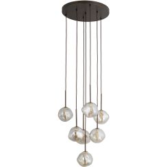 TK Lighting Lava lampe suspendue 4x8 W marron 11328