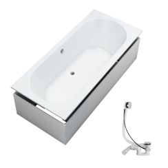 Schedpol Viona White Mat SET baignoire avec support 180x80 cm blanc 3.1567/B/MG