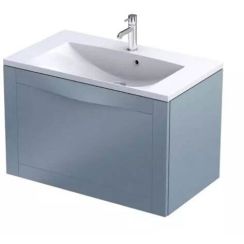 Oristo armoire 79.6x45.5x50 cm sous-lavabo suspendu bleu OR49-SD1S-80-16