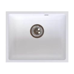 Ferro Stampo évier en granit 46x38 cm blanc DRGS1-U/38/46WH