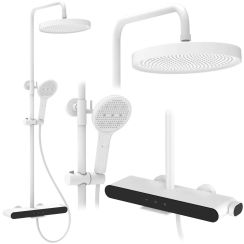 Rea Farel ensemble de douche mural oui blanc REA-P0353