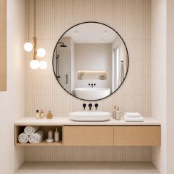 Baltica Design Aluma miroir 120x120 cm circulaire noir 5904107933412