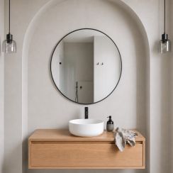 Baltica Design Aluma miroir 80x80 cm circulaire noir 5904107933351