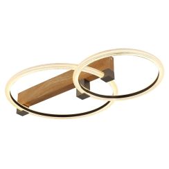 Globo Lighting Fletcher plafonnier 2x24 W transparent-bois 48050D1