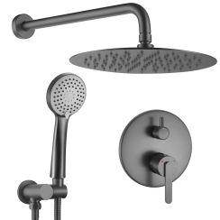 Rea Ontario ensemble de douche encastré oui graphite REA-P5504