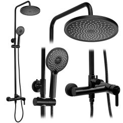 Rea Ontario ensemble de douche mural oui noir REA-P5712