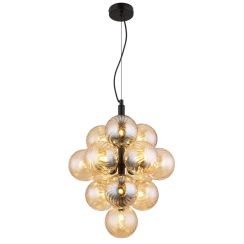 Globo Lighting Conor lampe suspendue x4 W noir-ambre 56146H