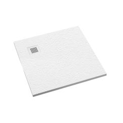 Schedpol Kalait Grooved White Stone receveur de douche carré 80x80 cm blanc 3.3100/B/GR-M2
