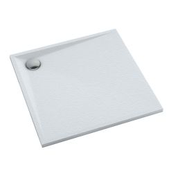 Schedpol Etrusco Grooved White Stone receveur de douche carré 80x80 cm blanc 3.460/B/GR