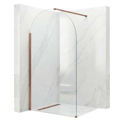 Rea Heaven paroi de douche walk-in 110 cm cuivre brossé/verre transparent REA-K6688