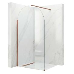 Rea Heaven paroi de douche walk-in 100 cm cuivre brossé/verre transparent REA-K6687