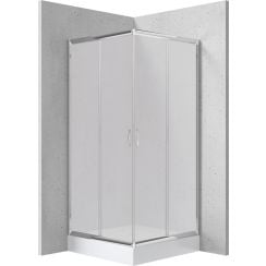 Deante Funkia cabine avec receveur 80x80 cm carrée chrome brillant/verre transparent KYCZ642K