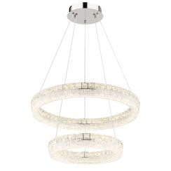Globo Lighting Laurel lampe suspendue intelligente 2x60 W chrome-transparent 67387-60