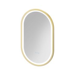 Cersanit Crea II miroir 50x80 cm ovale avec éclairage oui doré S1058–035