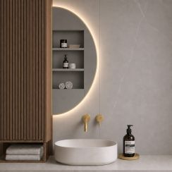 Baltica Design Aluma miroir 50x100 cm avec éclairage doré 5904107934525