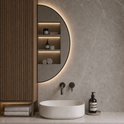 Baltica Design Aluma miroir 60x120 cm avec éclairage noir 5904107934556