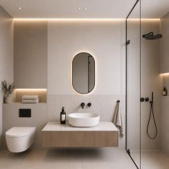 Baltica Design Aluma miroir 40x80 cm ovale avec éclairage noir 5904107934310
