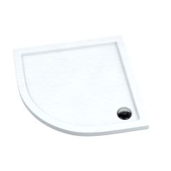 Schedpol Caspar White Stone receveur de douche semi-circulaire 80x80 cm blanc 3.263/B/ST