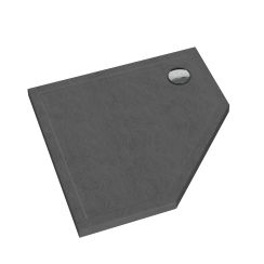 Schedpol Caspar New Grey Stone receveur de douche pentagonal 90x90 cm gris 3.2398/S/ST