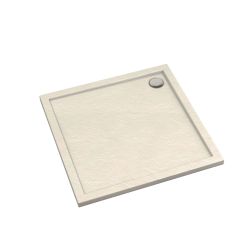 Schedpol Caspar New Cashmere Stone receveur de douche carré 80x80 cm beige 3.2330/PK/ST