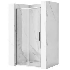 Rea Rapid Slide porte de douche 160 cm coulissant chrome brossé/verre transparent REA-K5457
