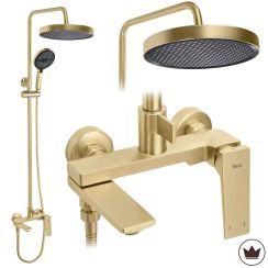 Rea Prime kit baignoire-douche mural oui doré REA-P7624