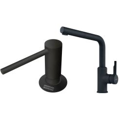 Set mitigeur de cuisine Franke Urban 115.0627.523, distributeur de savon Franke Comfort 112.0753.277