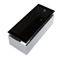 Schedline Maio Black Mat SET baignoire avec support 170x75 cm noir 3WST.MS2P-17075/C/MG