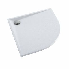 Schedline Libra Grooved White Stone receveur de douche semi-circulaire 90x90 cm blanc 3SP.L1O-9090/B/GR