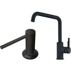 Set mitigeur de cuisine Franke Urban 115.0627.524, distributeur de savon Franke Comfort 112.0753.277
