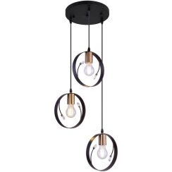 Globo Lighting Vigo lampe suspendue 3x60 W noir 15346-3