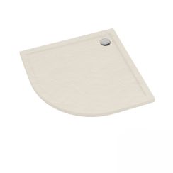 Schedline Sharper Cashmere Stone receveur de douche semi-circulaire 90x90 cm beige 3S.S1O-9090/PK/ST
