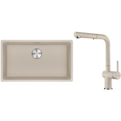 Set évier en granit Franke Maris 125.0751.422, mitigeur de cuisine Franke Active 115.0653.388