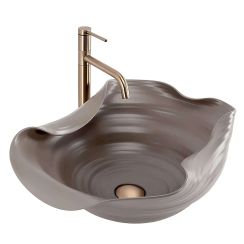 Rea HM Handmande lavabo 50x38 cm à poser marron/beige mat REA-U6324