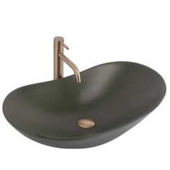 Rea Royal lavabo 61.5x35.5 cm ovale à poser vert mat REA-U6372