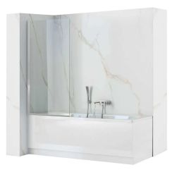 Rea Lagos paroi de baignoire 80 cm monobloc chrome /verre transparent REA-W5630