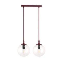 Emibig Cosmo lampe suspendue 2x10 W bordeaux 1788/2