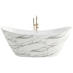 Rea Ferrano baignoire autoportante 170x74 cm ovale blanc REA-W0505