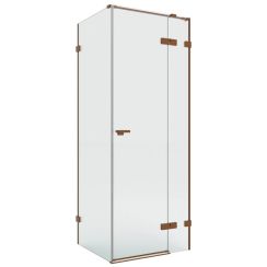 New Trendy Eventa Copper Brushed cabine de douche 120x110 cm rectangulaire cuivre brossé/verre transparent EXK-8066