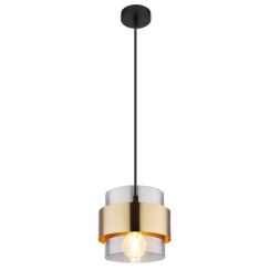 Globo Lighting Milley lampe suspendue 1x60 W noir-doré 15560H
