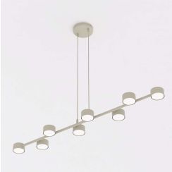 Emibig Megara lampe suspendue x10 W beige 1707/8