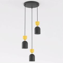 Emibig Gaudi lampe suspendue 3x10 W noir-orange 1739/3PREM