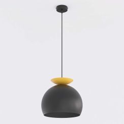 Emibig Geo lampe suspendue 1x15 W noir-orange 1754/1