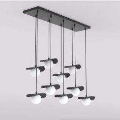 Emibig Flora lampe suspendue x8 W opale 1758/9
