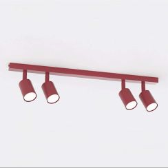 Emibig Flash plafonnier 4x10 W rouge 1704/4