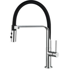 Kuchinox Siluetto mitigeur de cuisine sur pied chrome-noir BQU_778D